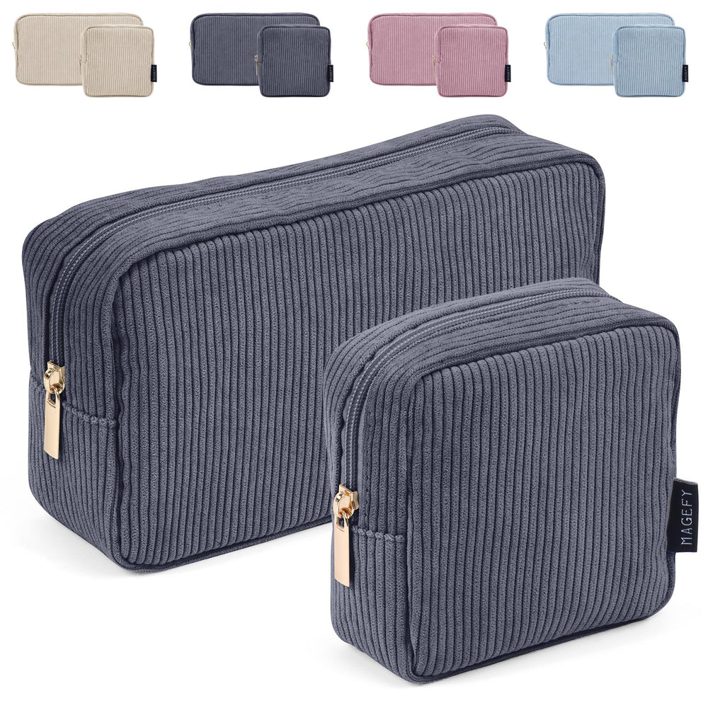 Bolsa Magefy de pana canalé gris profundo, uso diario y viaje.