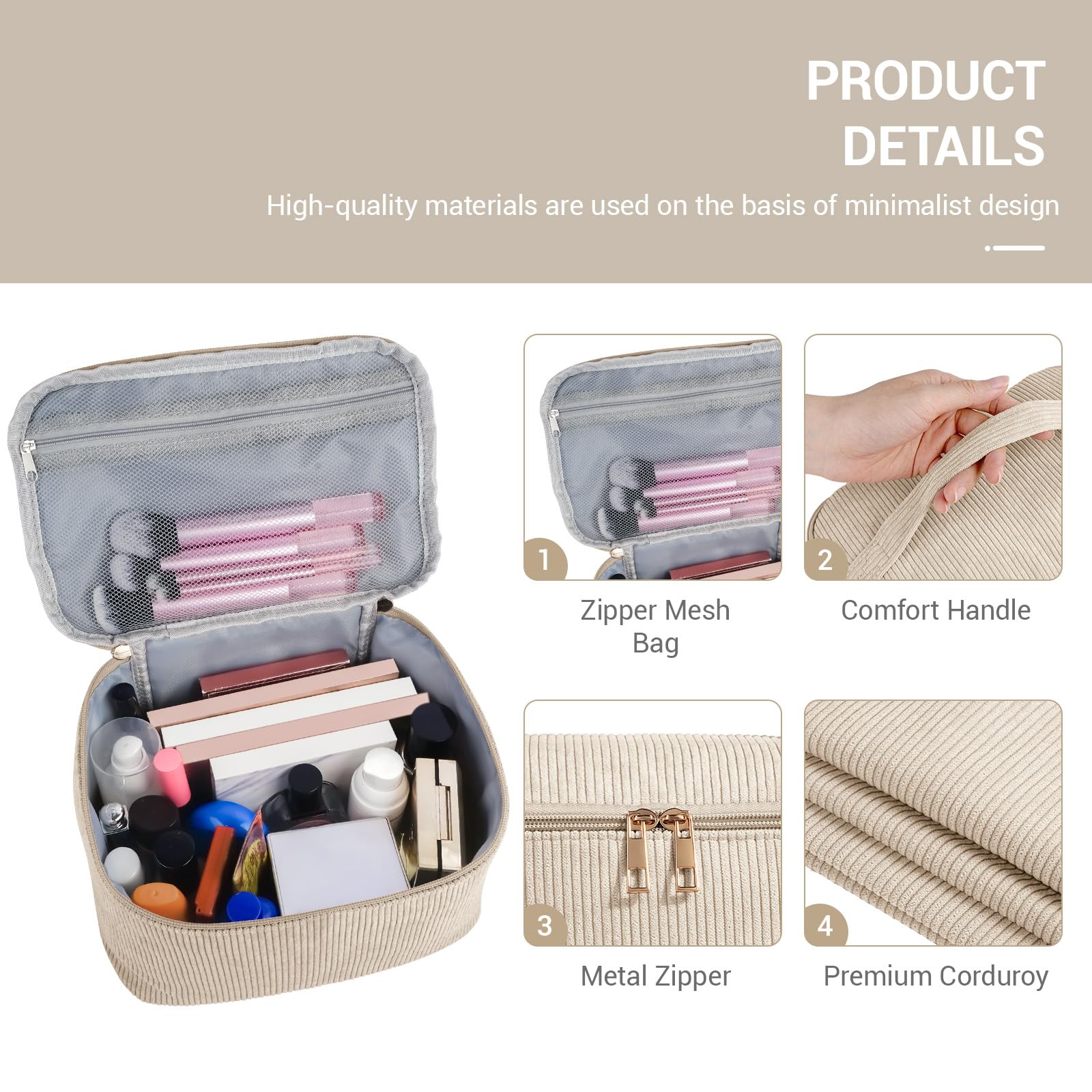 MAGEFY diseño interior con bolsillos mantiene tus productos organizados