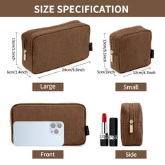 MAGEFY neceser maquillaje cubo marrón, perfecto para viajes ligeros y ordenados
