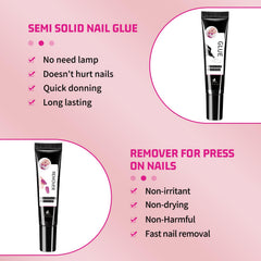 MAGIC ARMOR removedor 15ml, eliminación fácil de uñas falsas.