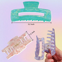 Magicsky clip rectangular mica luz, efecto perlado para realzar cualquier look.