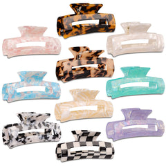 Magicsky clip rectangular opal marmol, ideal para recoger el cabello con estilo diario.