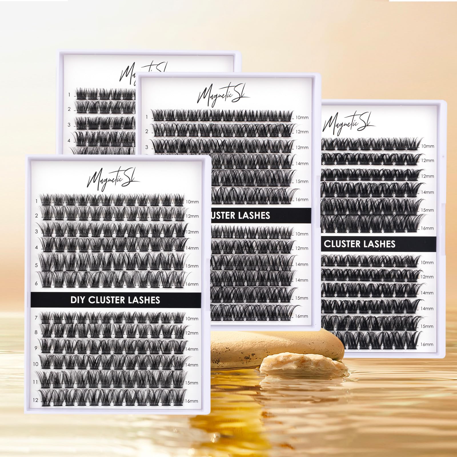 Magnetic SL conjuntos de pestanas reutilizables con cuidado adecuado para múltiples usos.