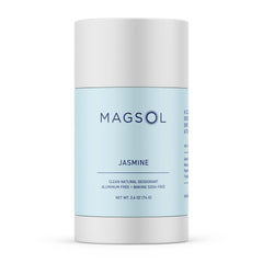 MAGSOL Magnesium Deodorant Jasmine stick shows a gentle, skin-friendly scent experience.