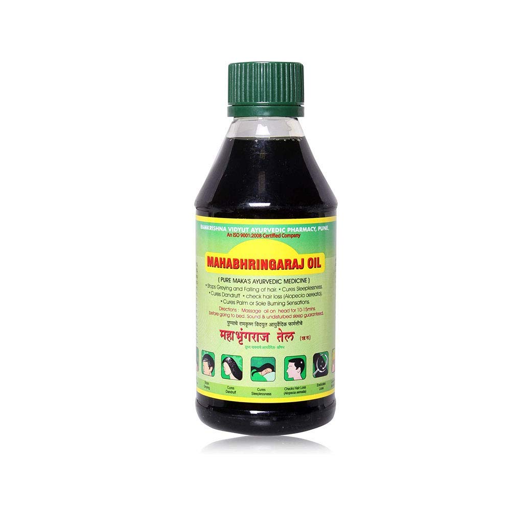 Mahabhringaraj Aceite para cuero cabelludo, masaje calmante para la rutina nocturna