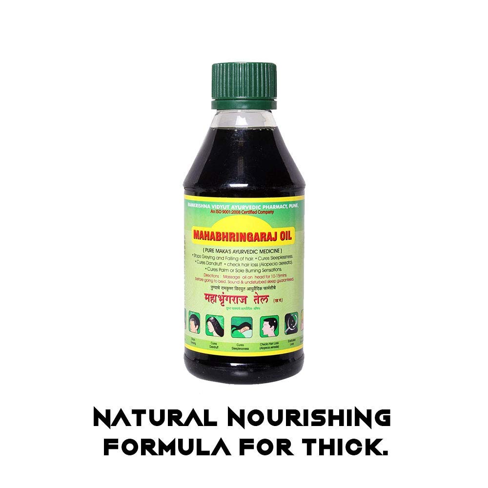 Frasco Mahabhringaraj de 200 ml para cuidado capilar