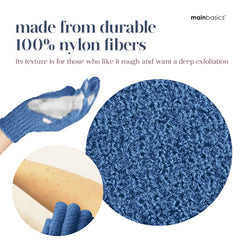 Talla única de MainBasics que se ajusta a la mano mojada para exfoliar.