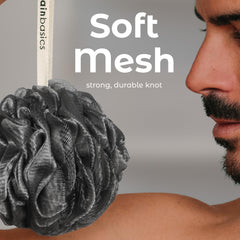 MainBasics esponja con nudo resistente para durabilidad en baño