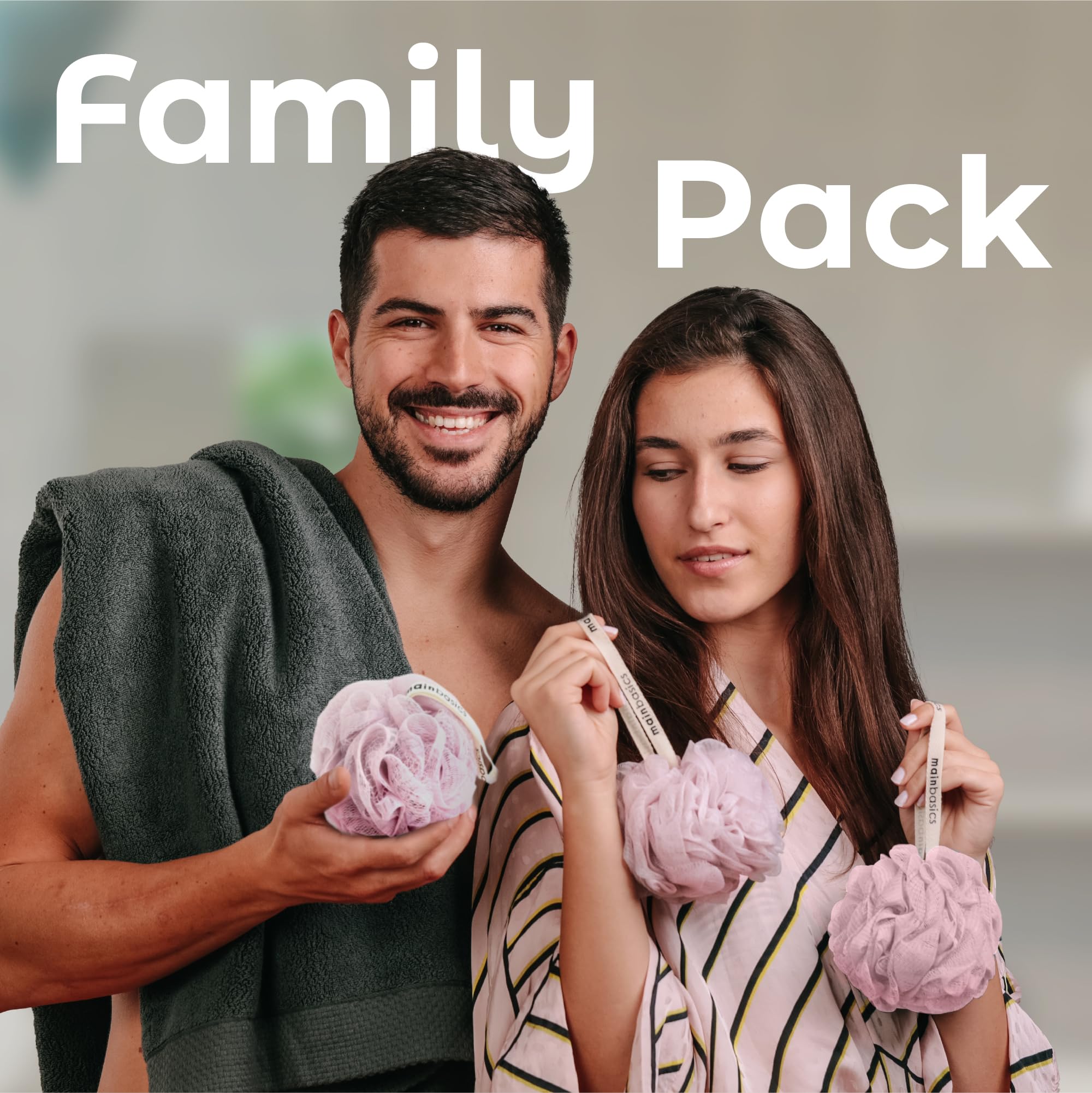 MainBasics lufa-bano-duradera-conjunto-rosa resiste uso frecuente y mantiene su suavidad.