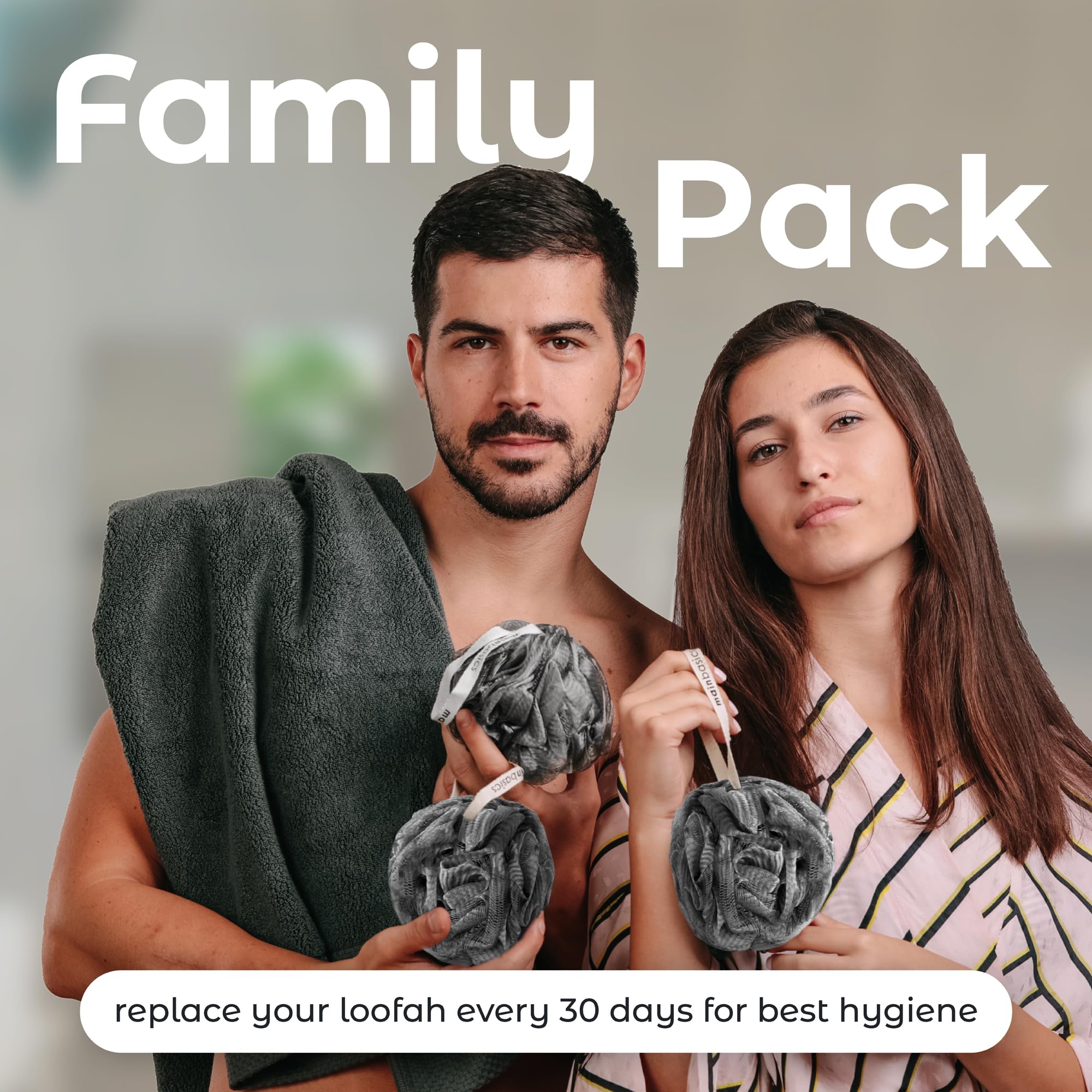 MainBasics lufa con cuerda para colgar, práctico almacenamiento