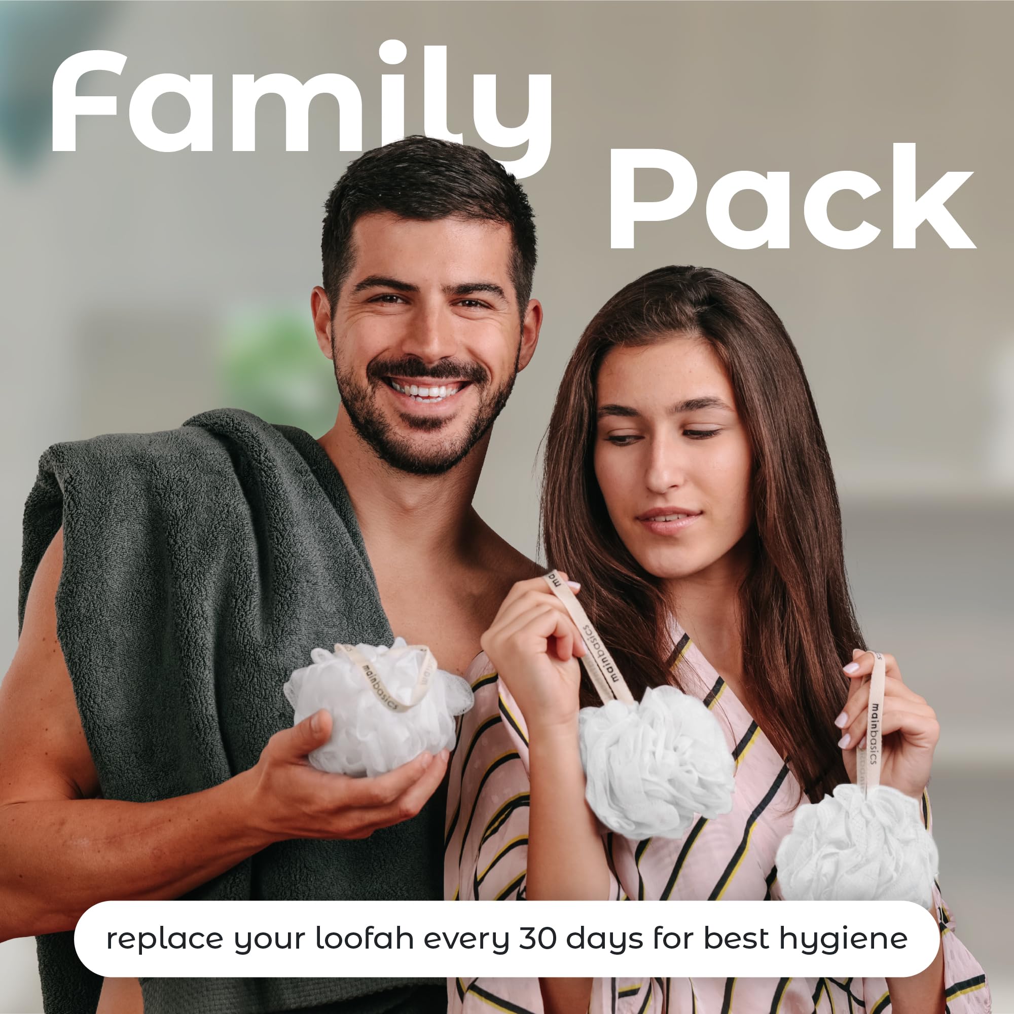 MainBasics lufa ducha higiene-cambio-30-dias, opción higiénica.