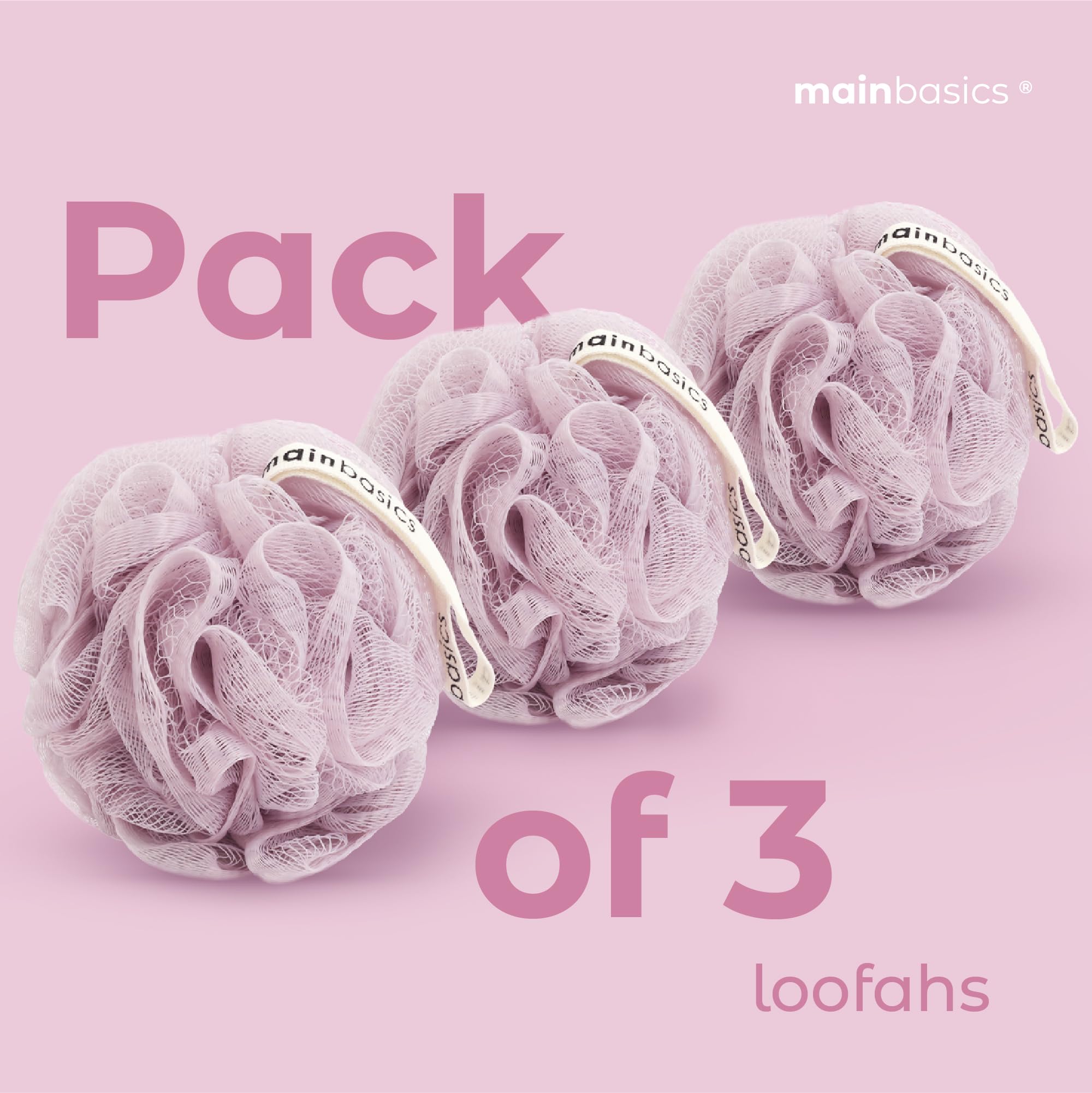 MainBasics lufa-uso-diario-ergonomico ofrece manejo cómodo en la ducha diaria.
