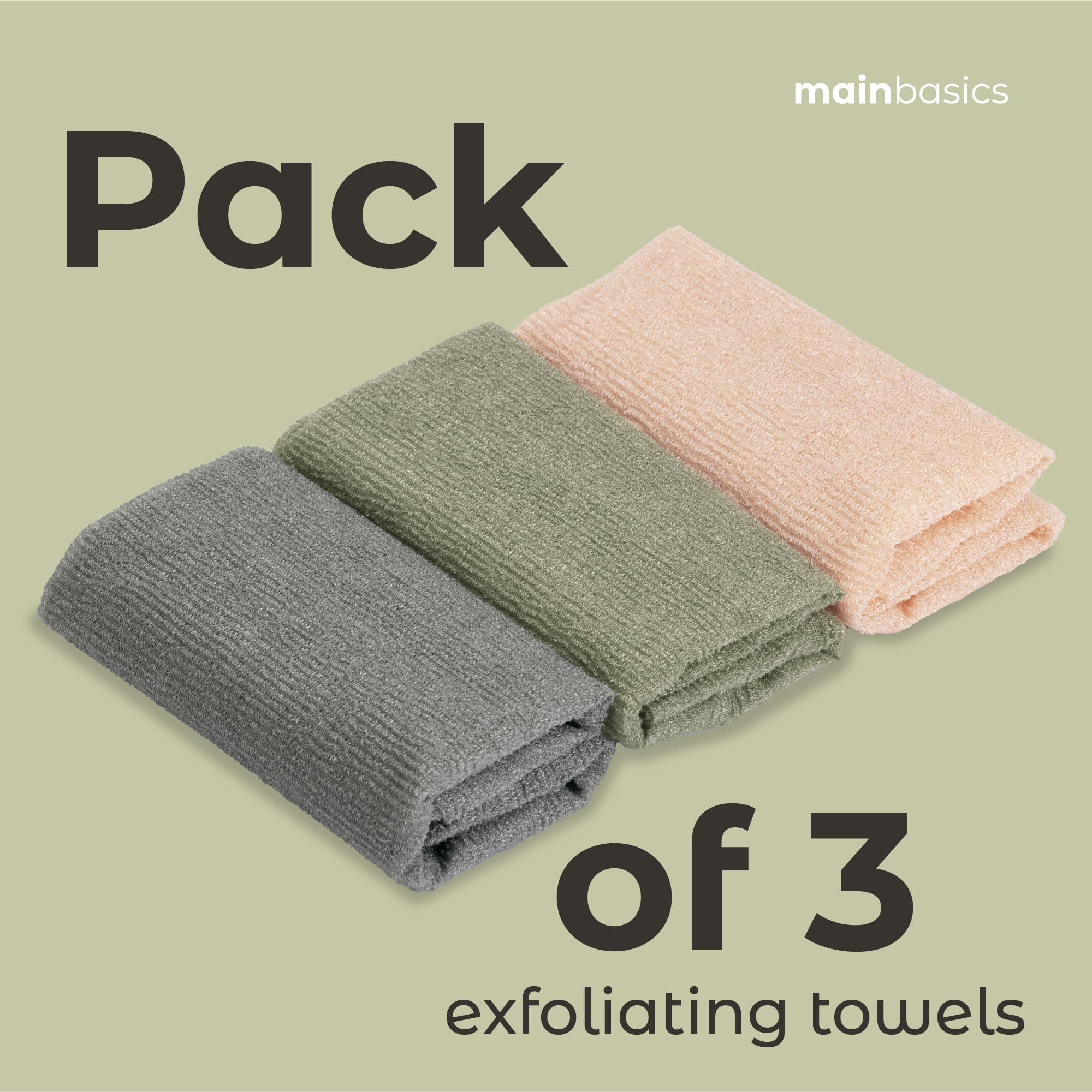 Set de 3 toallas MainBasics, ideal para rotar o regalar.