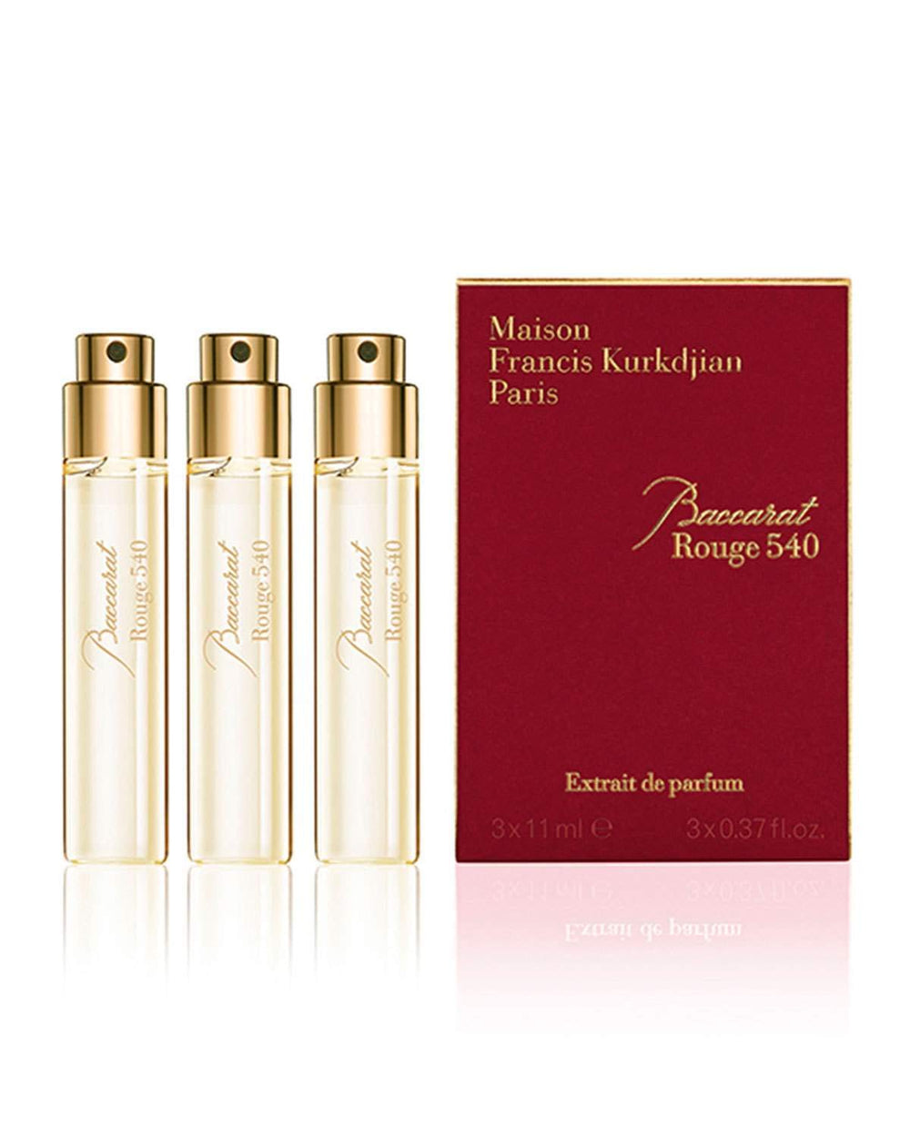 Maison Francis Kurkdjian Baccarat Rouge 540 Extrait, conjunto 3, aroma duradero para viajes.