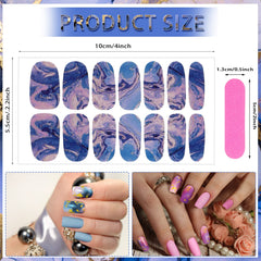 Maitys diseños marmol brillantes para uñas y estilo versátil.