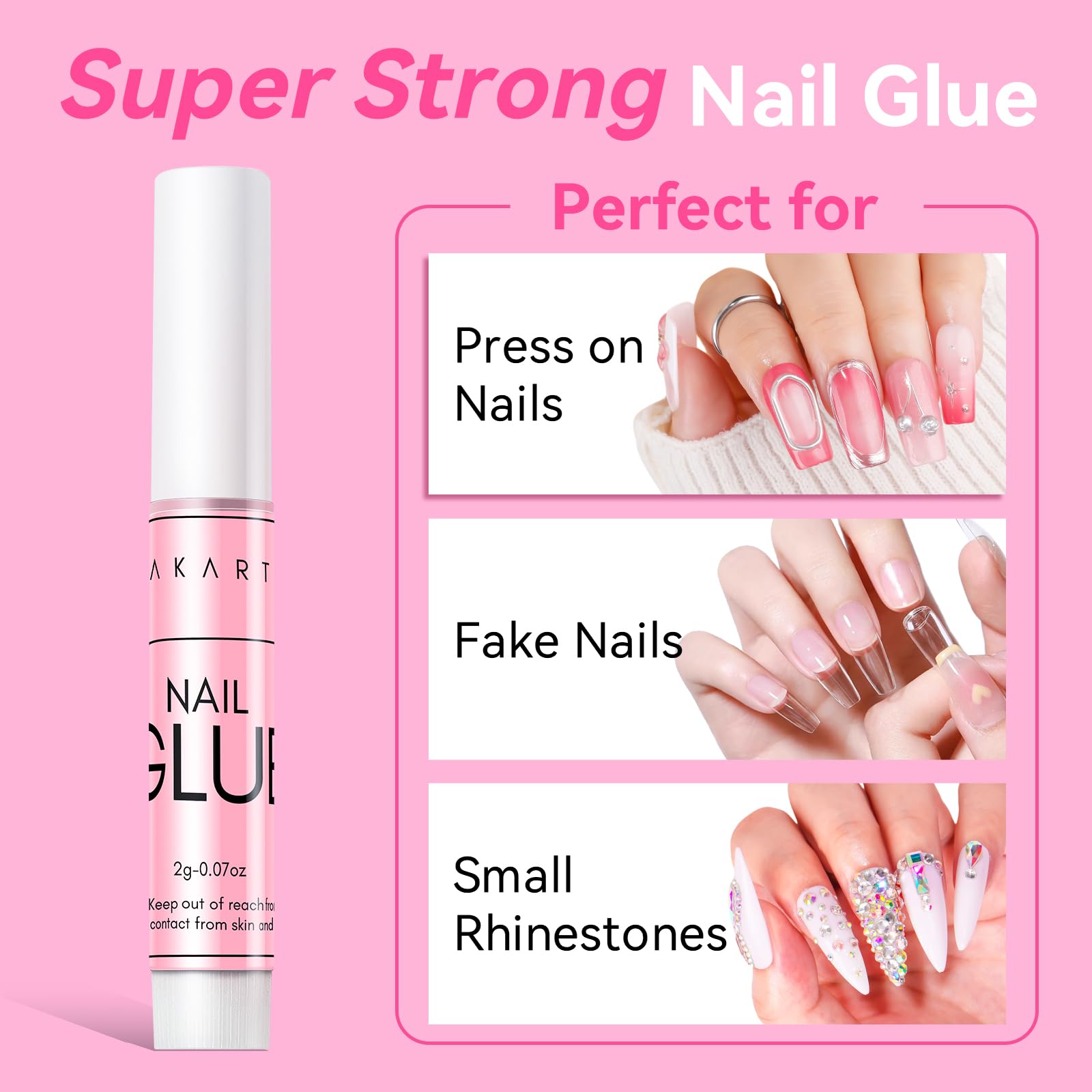 Makartt pegamento para uñas, uso en uñas postizas.