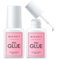 Makartt pegamento de uñas rápido con cepillo para fijación limpia y duradera.