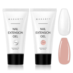 Makartt poly nail gel clear 50ml ideal for crisp extensions and flawless overlays.