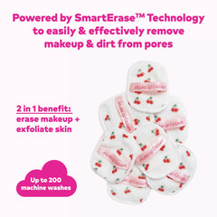 MakeUp Eraser doble cara con fibras suaves para exfoliar