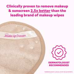 MakeUp Eraser Original Mini PRO 5-Pack, reutilizable y lavable para menos desechos.