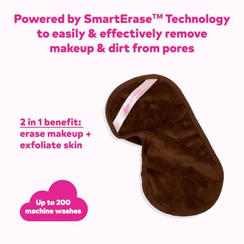 MakeUp Eraser PRO short fiber erases makeup with a gentle circular motion.