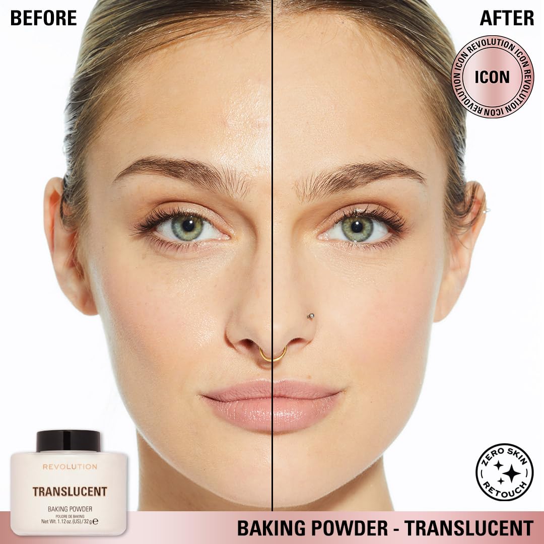 Makeup Revolution Polvo libre traslúcido: acabado mate duradero para un look natural