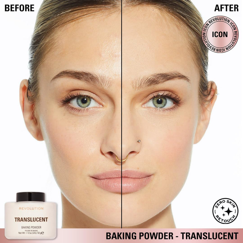 Makeup Revolution Polvo libre traslúcido: acabado mate duradero para un look natural