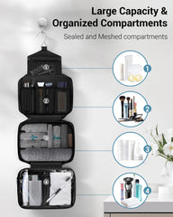 Maliton neceser con capacidad para ocho frascos de 360 ml.