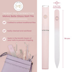 Malva Belle estuche de viaje para la lima de cristal Malva Belle.
