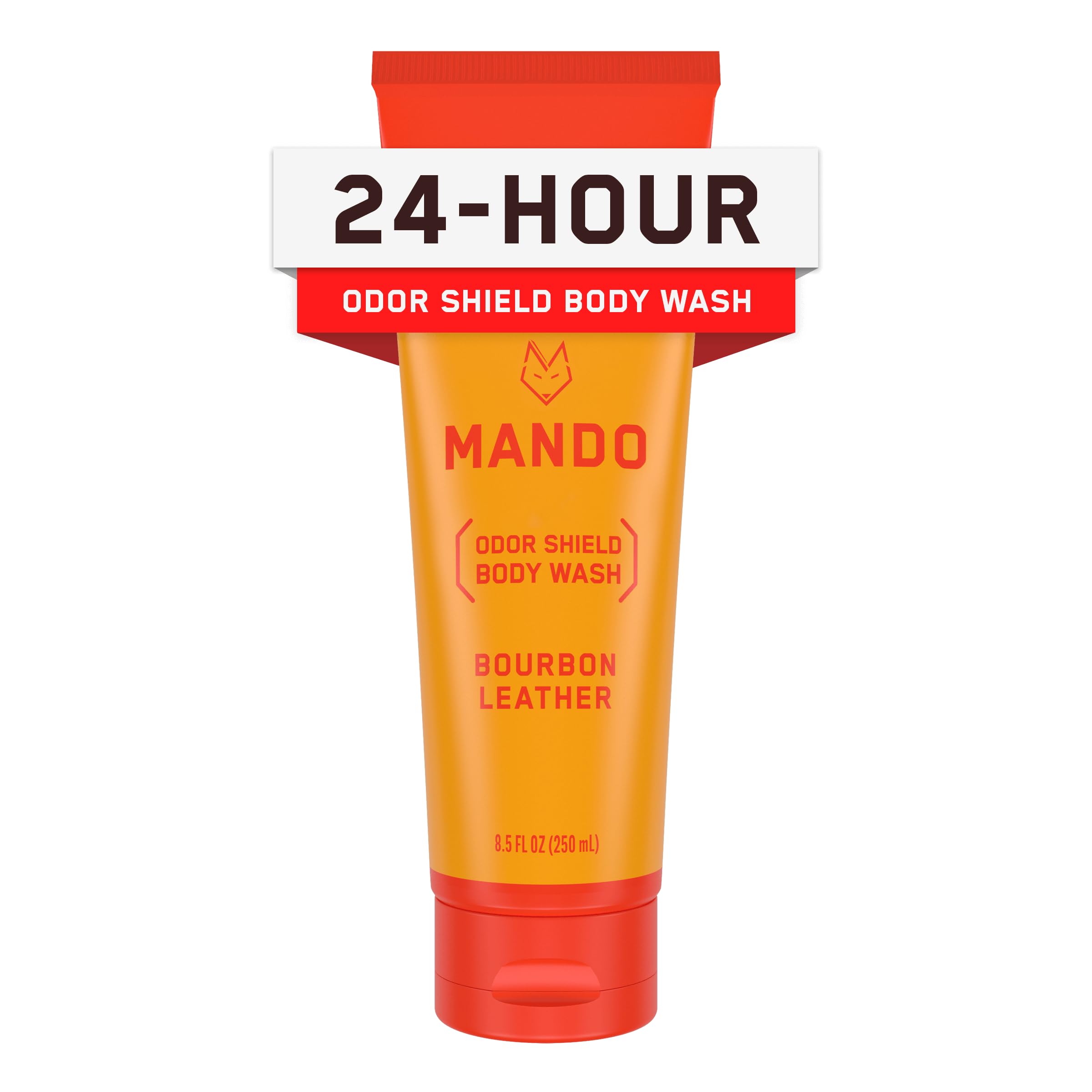 Mando Bouclier Odeur, bouteille Bourbon-Cuir, parfum durable prêt à durer.