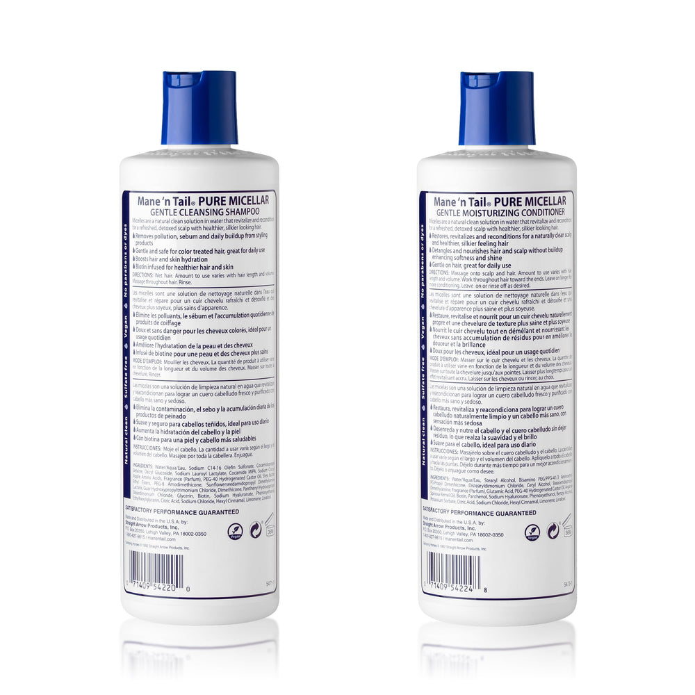 Mane 'n Tail Acondicionador Micelar, botella visible, desenreda sin esfuerzo.