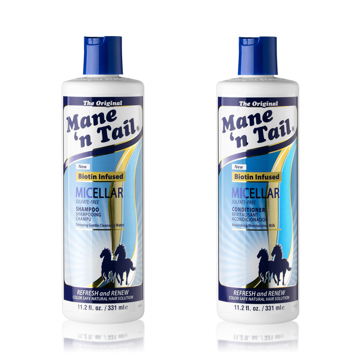 Mane 'n Tail Champú Micelar, botella visible, limpieza suave sin sulfatos.
