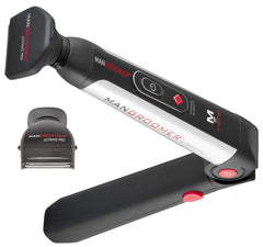 MANGROOMER Ultimate Pro: dos cabezas flexibles para alcance cómodo de la espalda