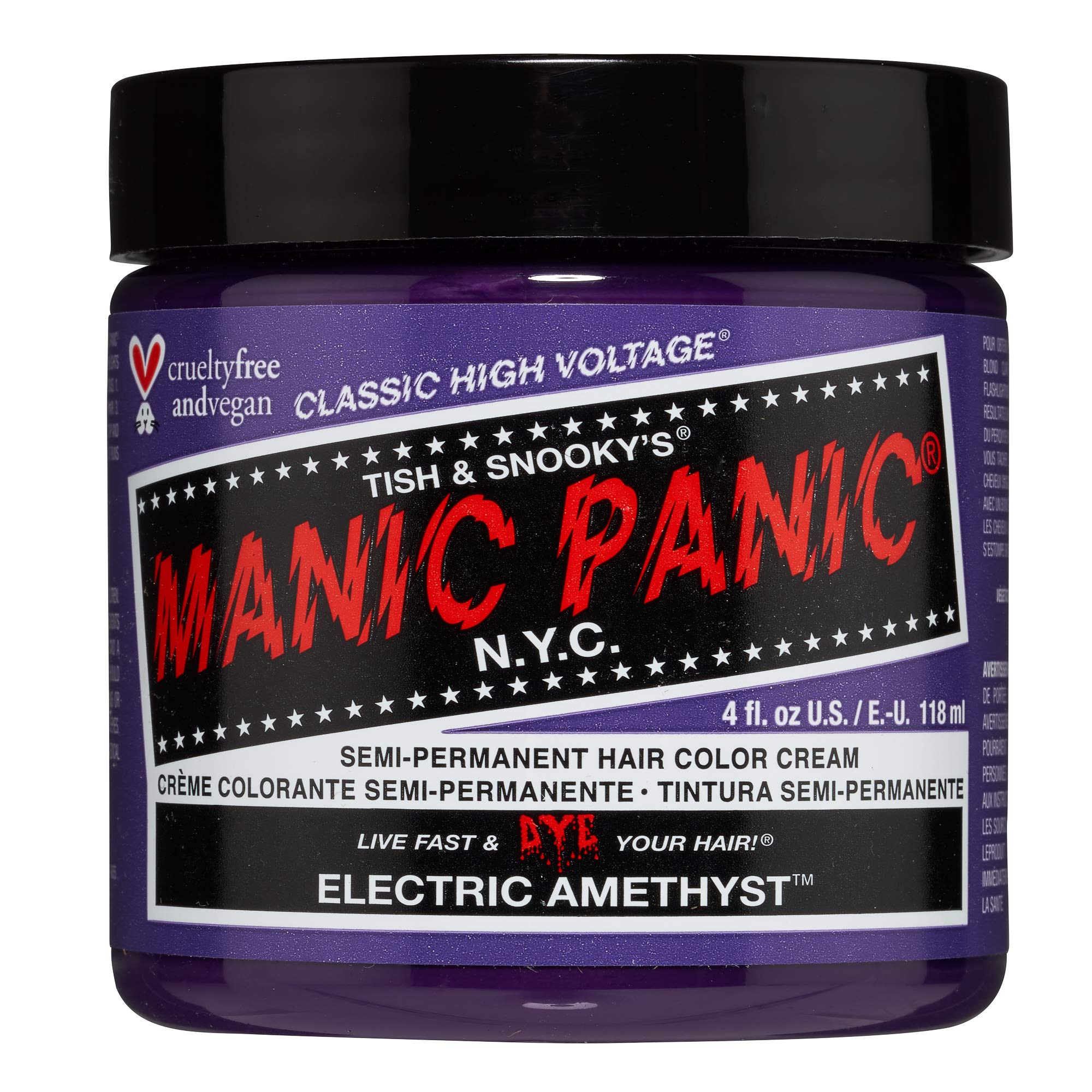 MANIC PANIC Amethyst Eléctrico: tinte violeta brillante para color intenso