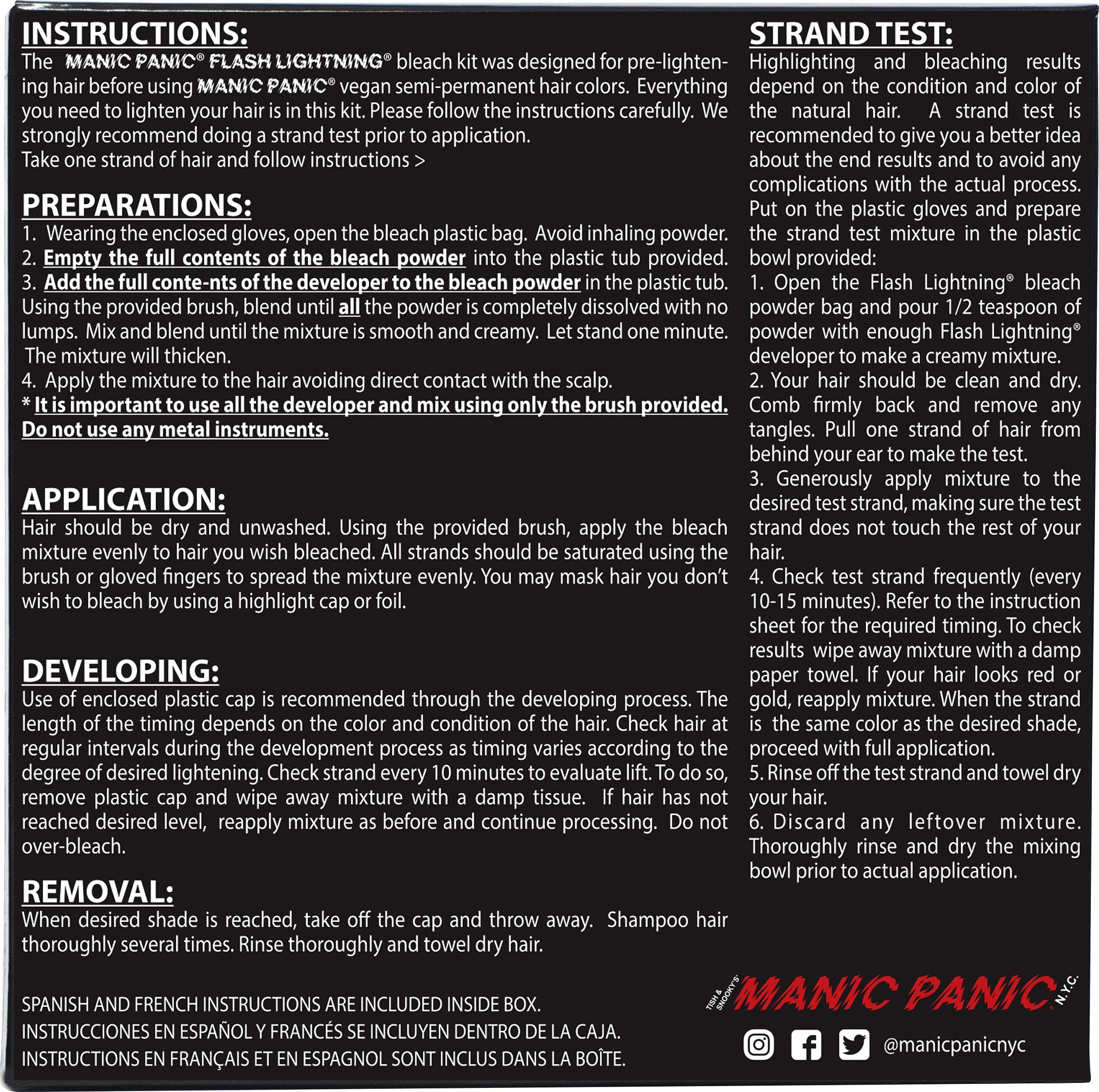 MANIC PANIC Flash Lightning peróxido 30 volúmenes para rubio medio a claro