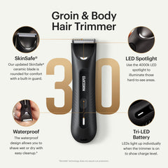 MANSCAPED Afeitadora 3.0 Plus para uso corporal, afeitado suave en la ducha.