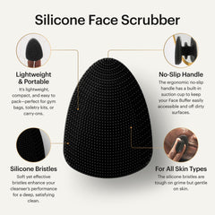 MANSCAPED The Face Buffer muestra cepillos de silicona que limpian sin irritar