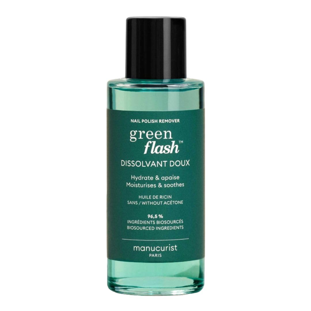Manucurist Green Flash remover, bote de 100 ml para eliminar suavemente esmalte de gel.