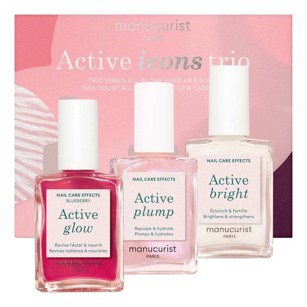 Manucurist Active Glow Blueberry ofrece brillo intenso y hidratación para uñas débiles