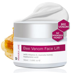 Manuka Lane crema veneno de abeja, envase para uso diario en la rutina de cuidado