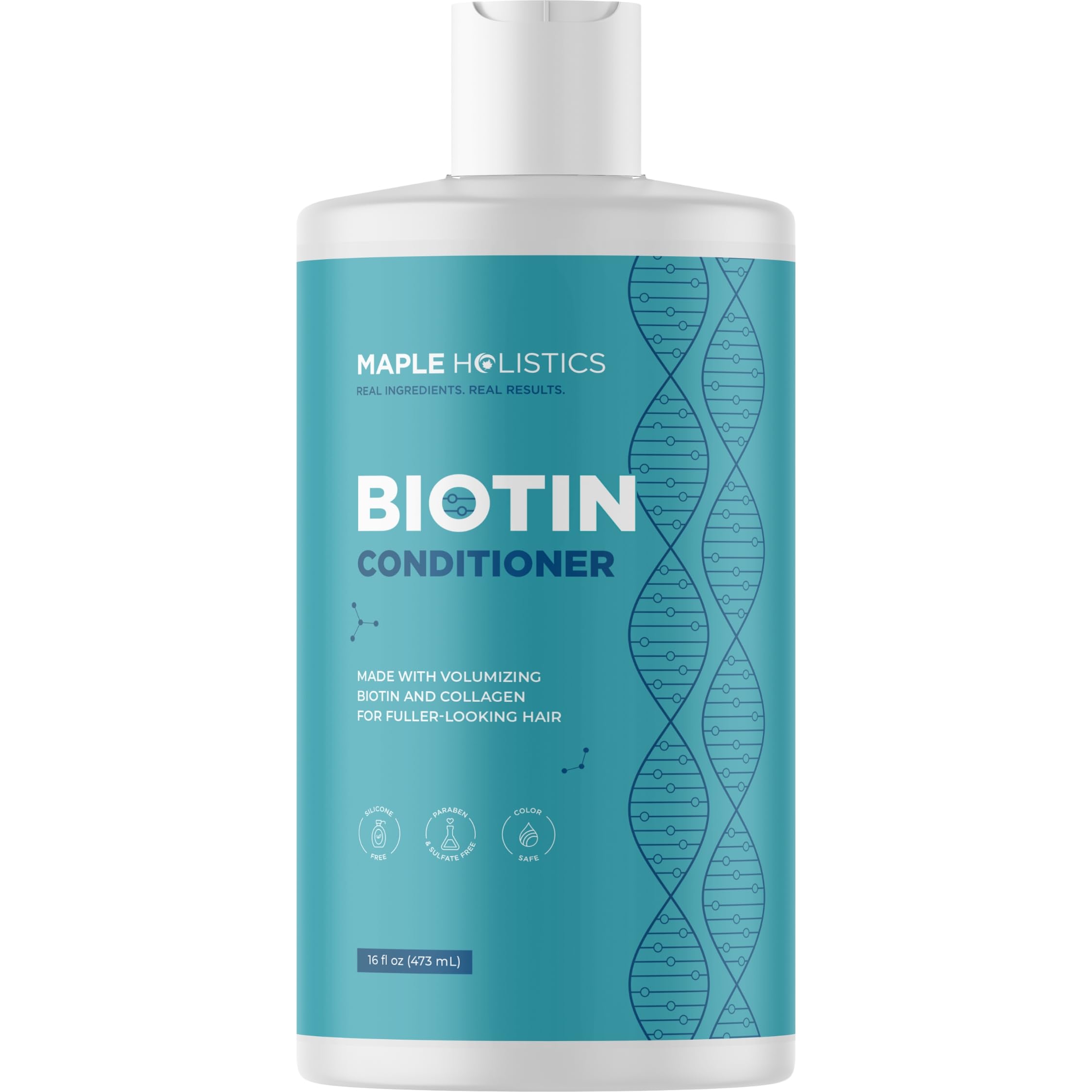 Maple Holistics Biotin Conditionneur — bouteille élégante prête pour cheveux fins et volumisés