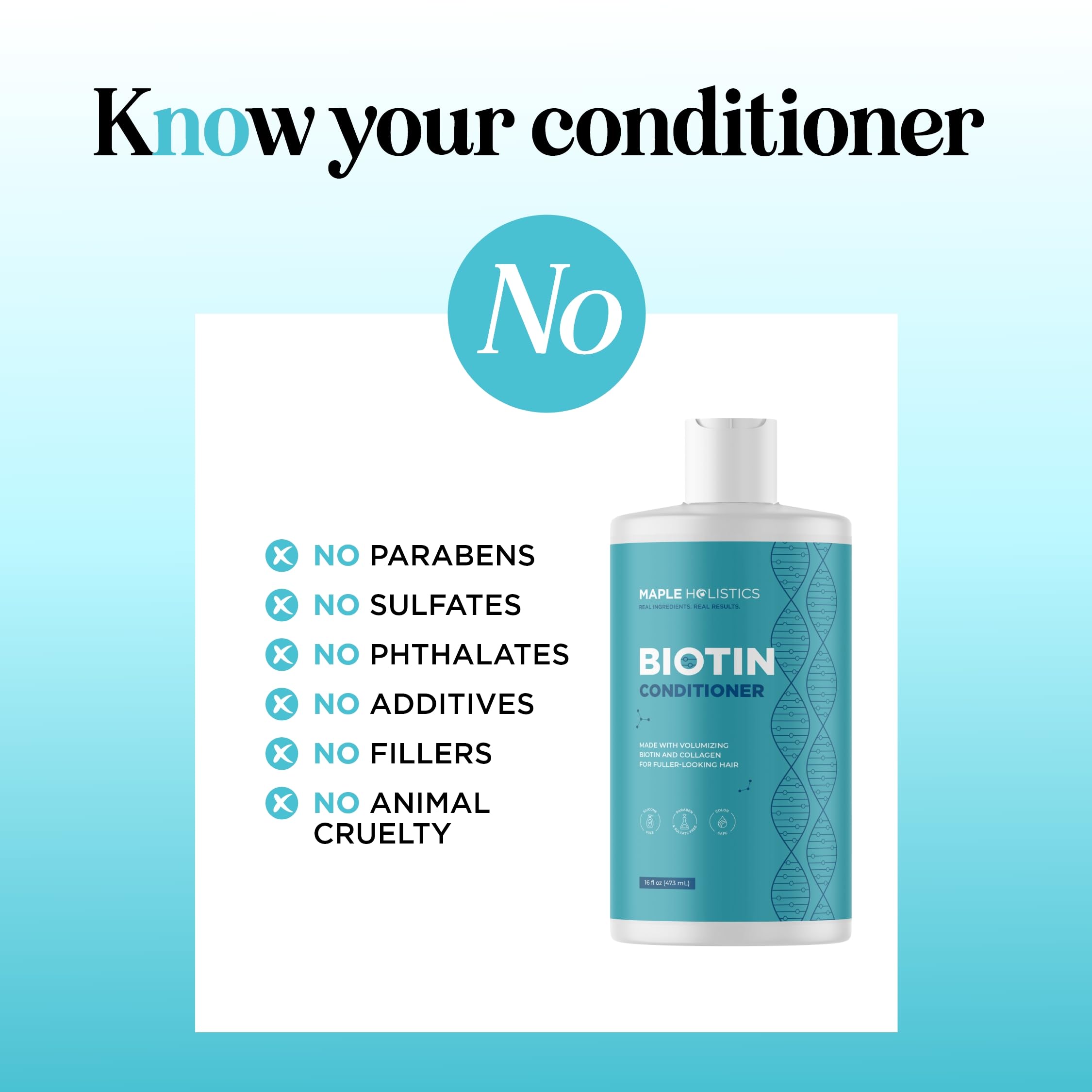 Maple Holistics Biotin Conditionneur — sans sulfates pour cuir chevelu sensible