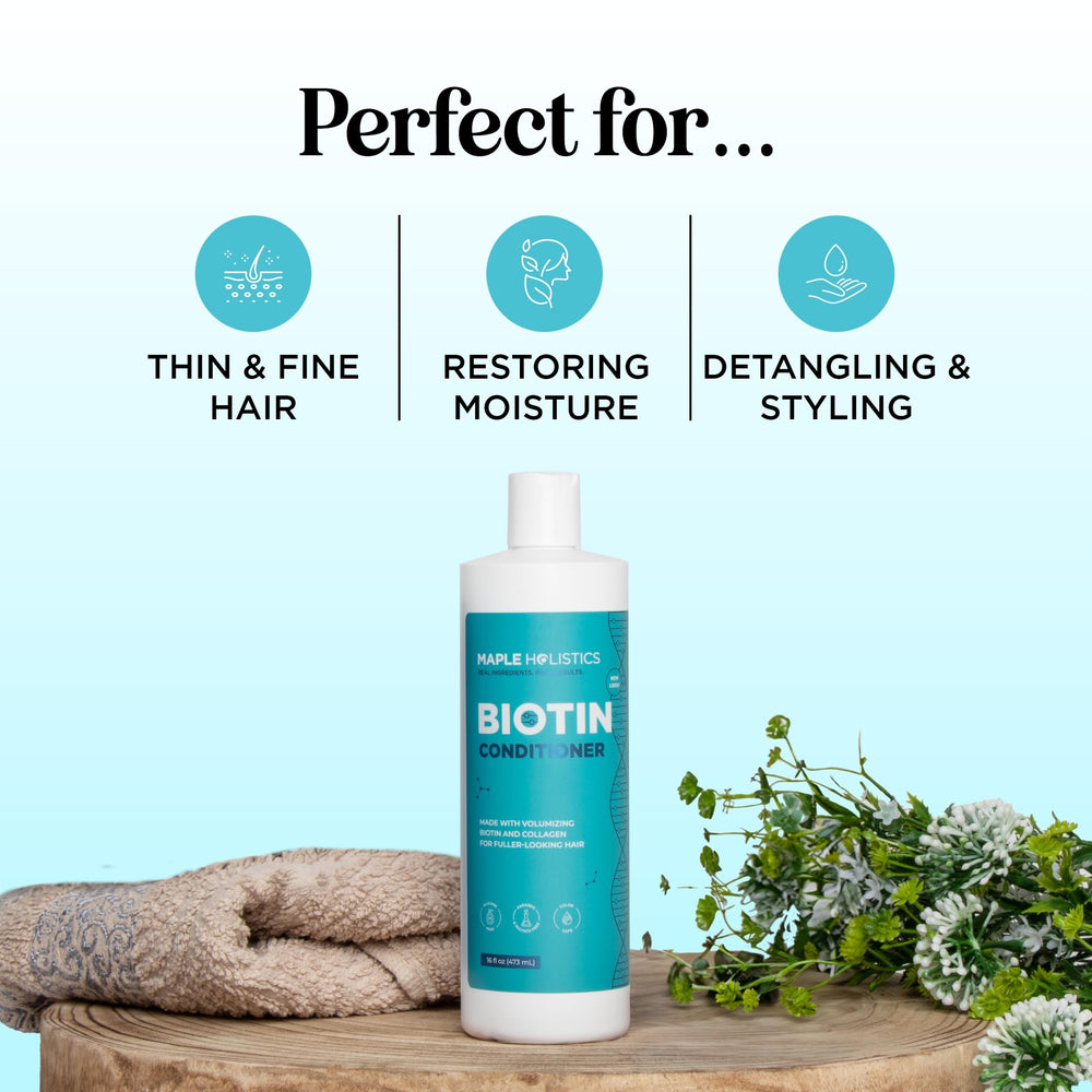 Maple Holistics Biotin Conditionneur — texture crèmeuse prête à nourrir les longueurs
