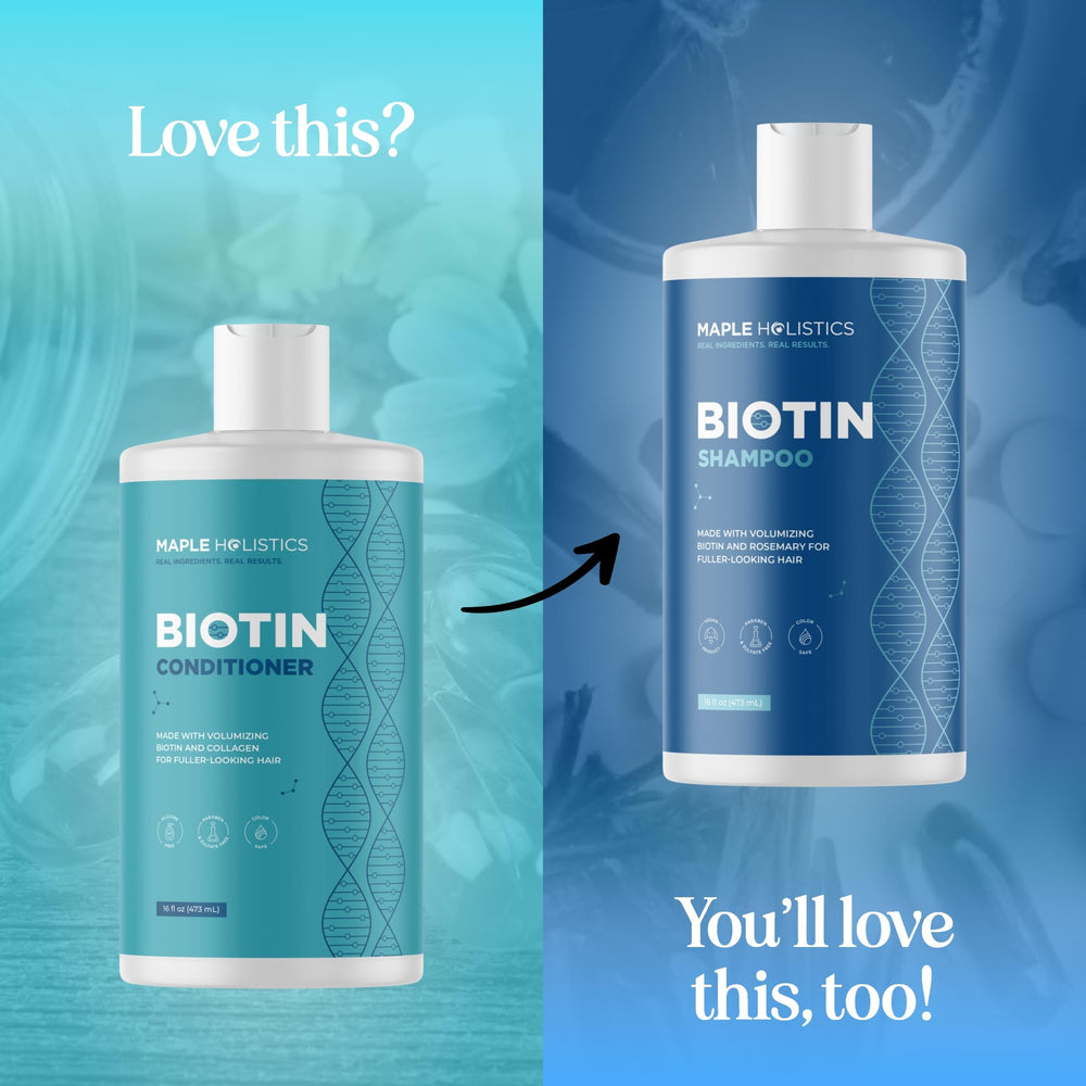 Maple Holistics Biotin Conditionneur — thé vert et extraits pour revitaliser les cheveux fins