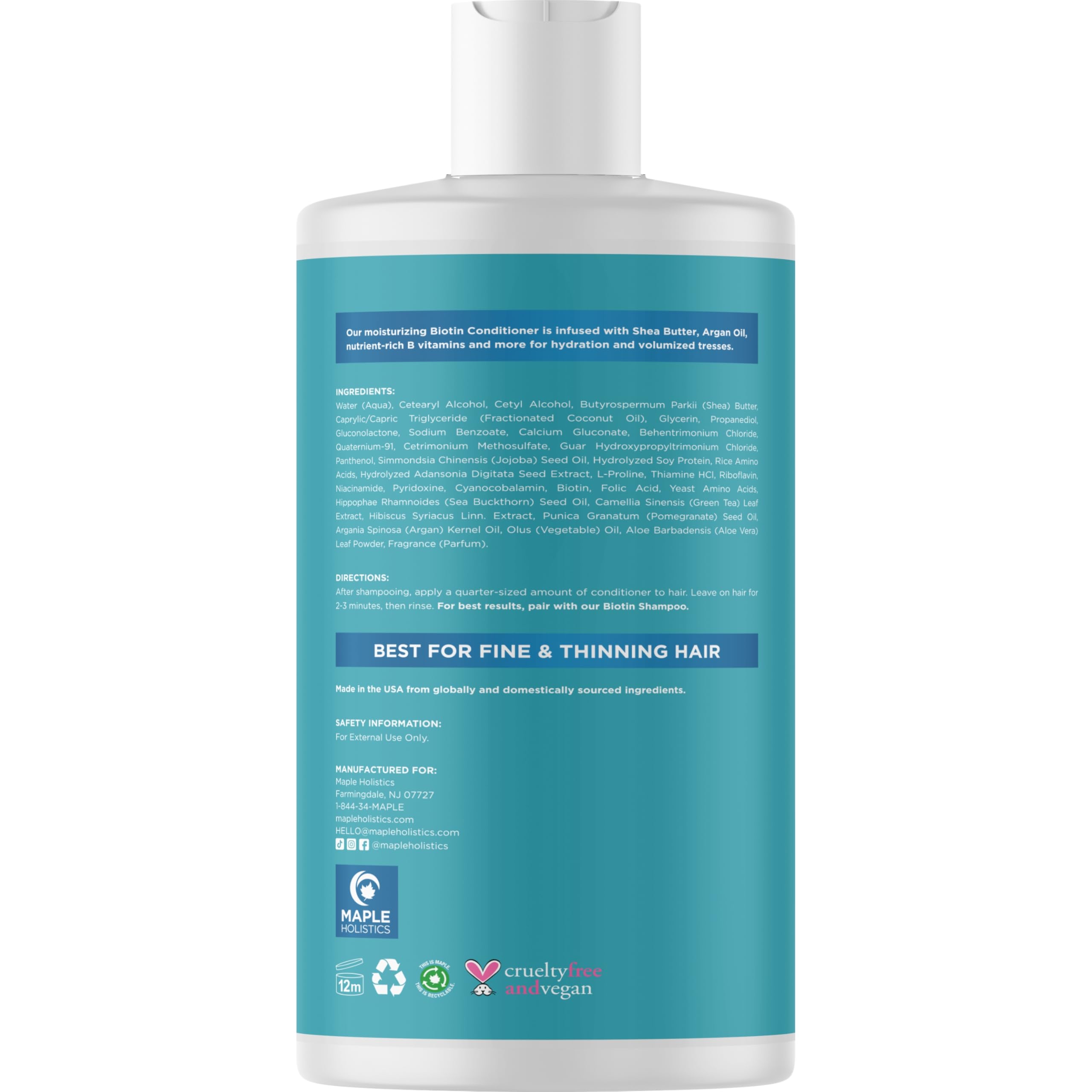 Maple Holistics Biotin Conditionneur — vitamines B enrichissant la routine capillaire