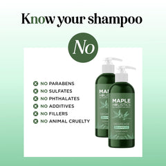 Maple Holistics Degrease elimina acumulaciones del cabello con ingredientes naturales y suaves.