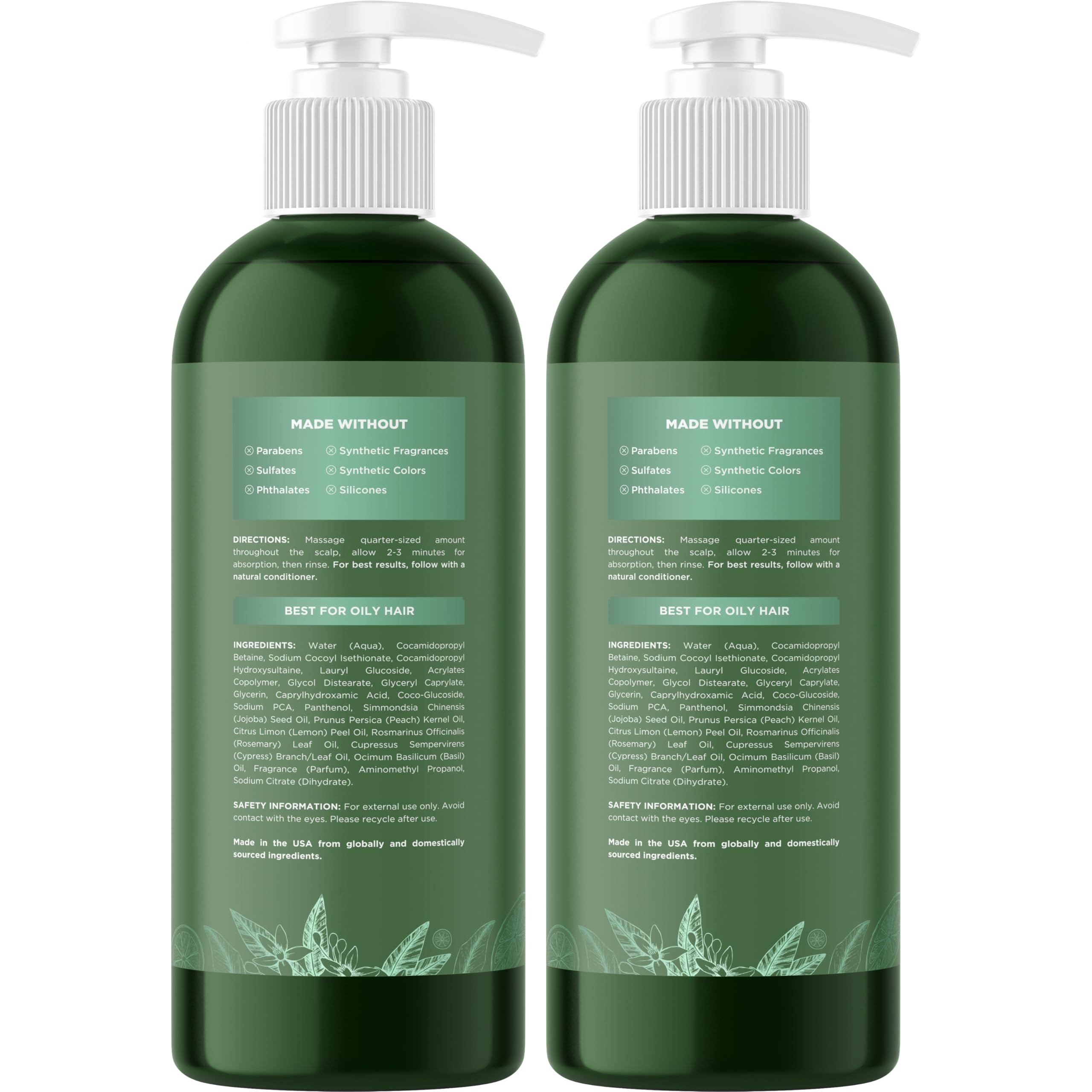 Maple Holistics Degrease champú sin sulfatos para una limpieza suave.