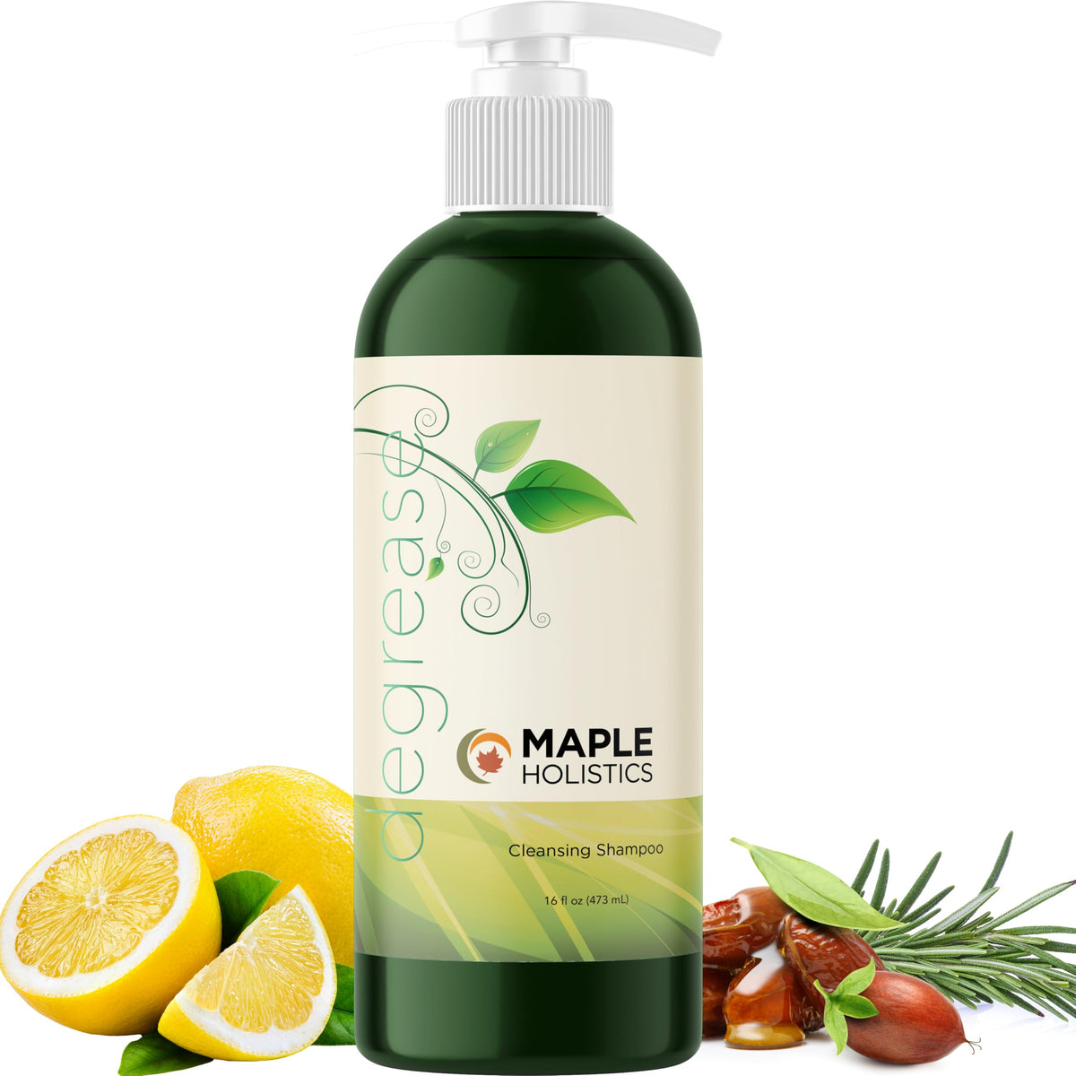 Maple Holistics Degrease champú cabello graso, limpieza profunda desde la raíz