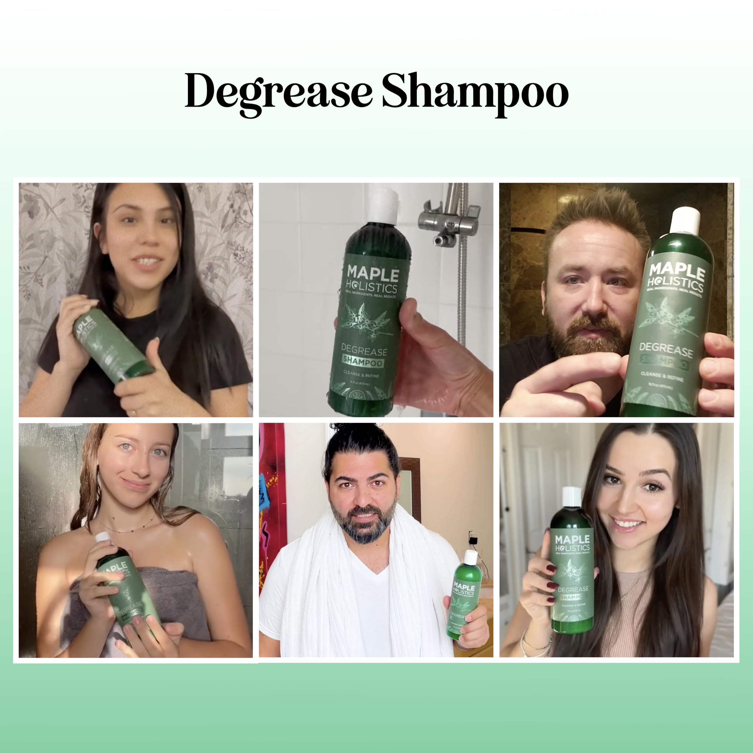 Maple Holistics Degrease con romero y aceite, cuidado herbáceo para cabelludo.