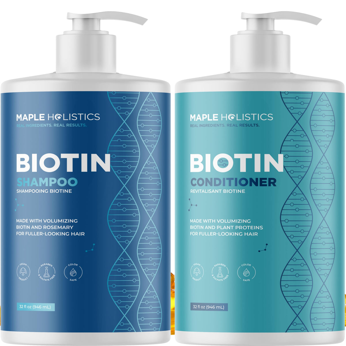 Maple Holistics champú Romero Biotina con volumen para cabello fino